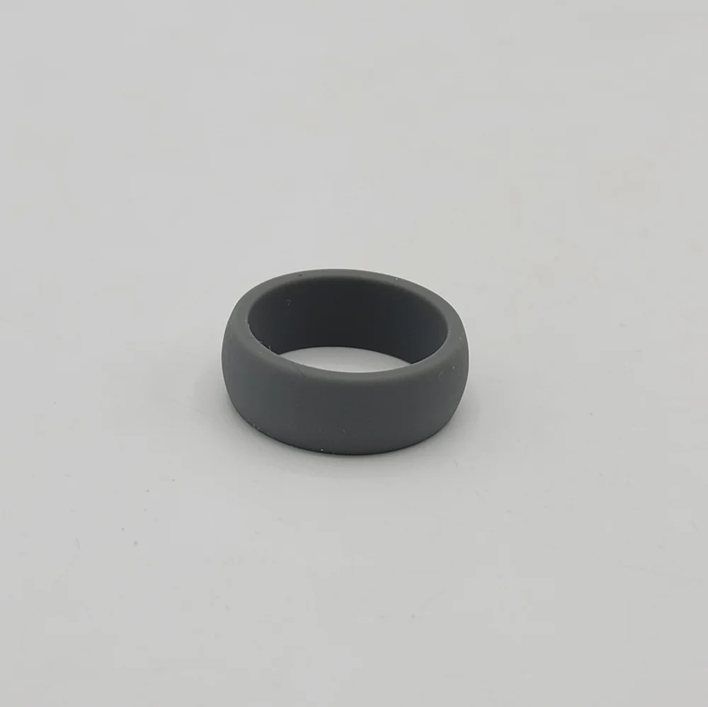 Men's Silicone Safety Ring Wedding Band Gold Silver size 10 Choose Color